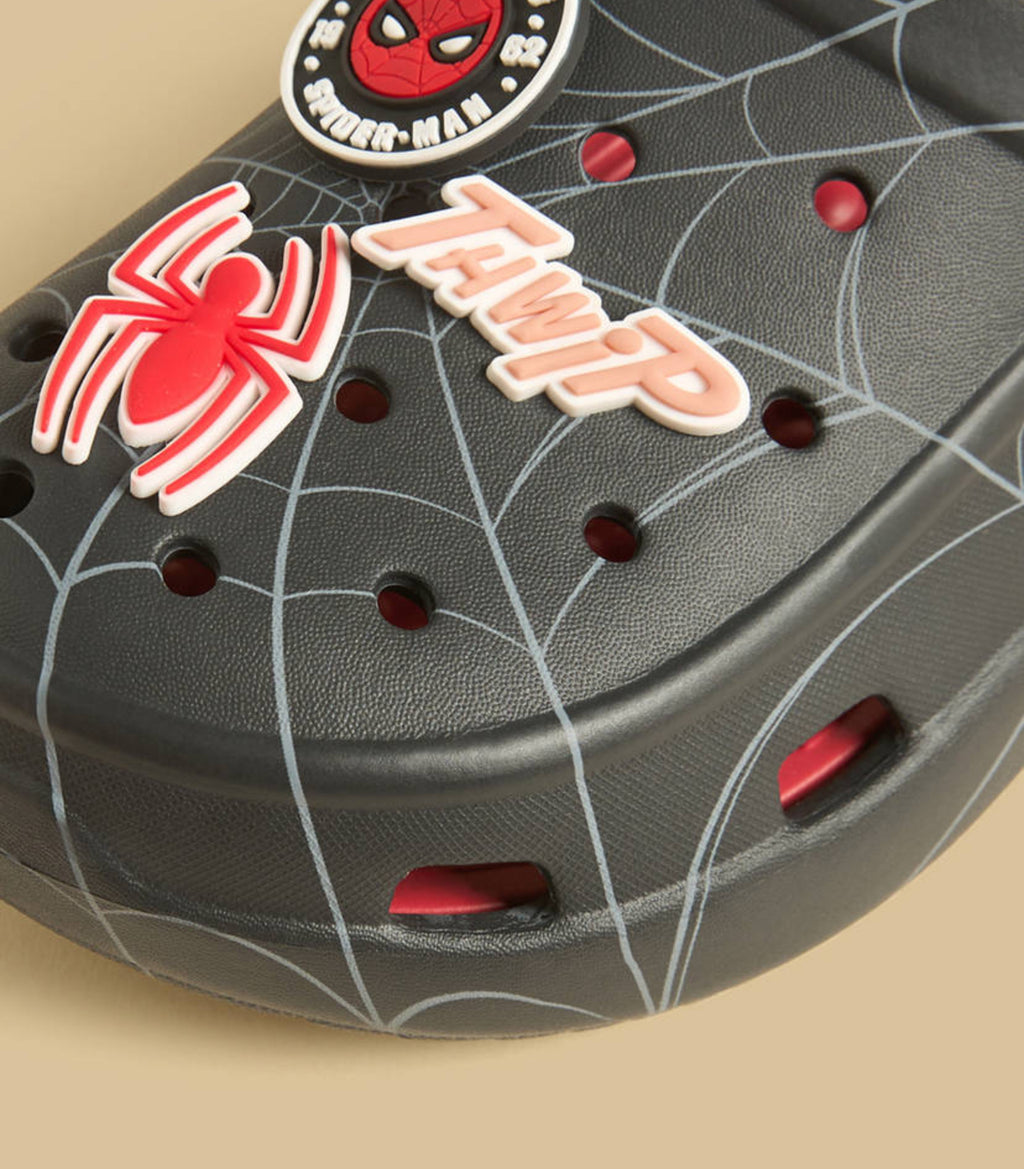 SpiderMan Jibbitz Embellished Backstrap Clogs