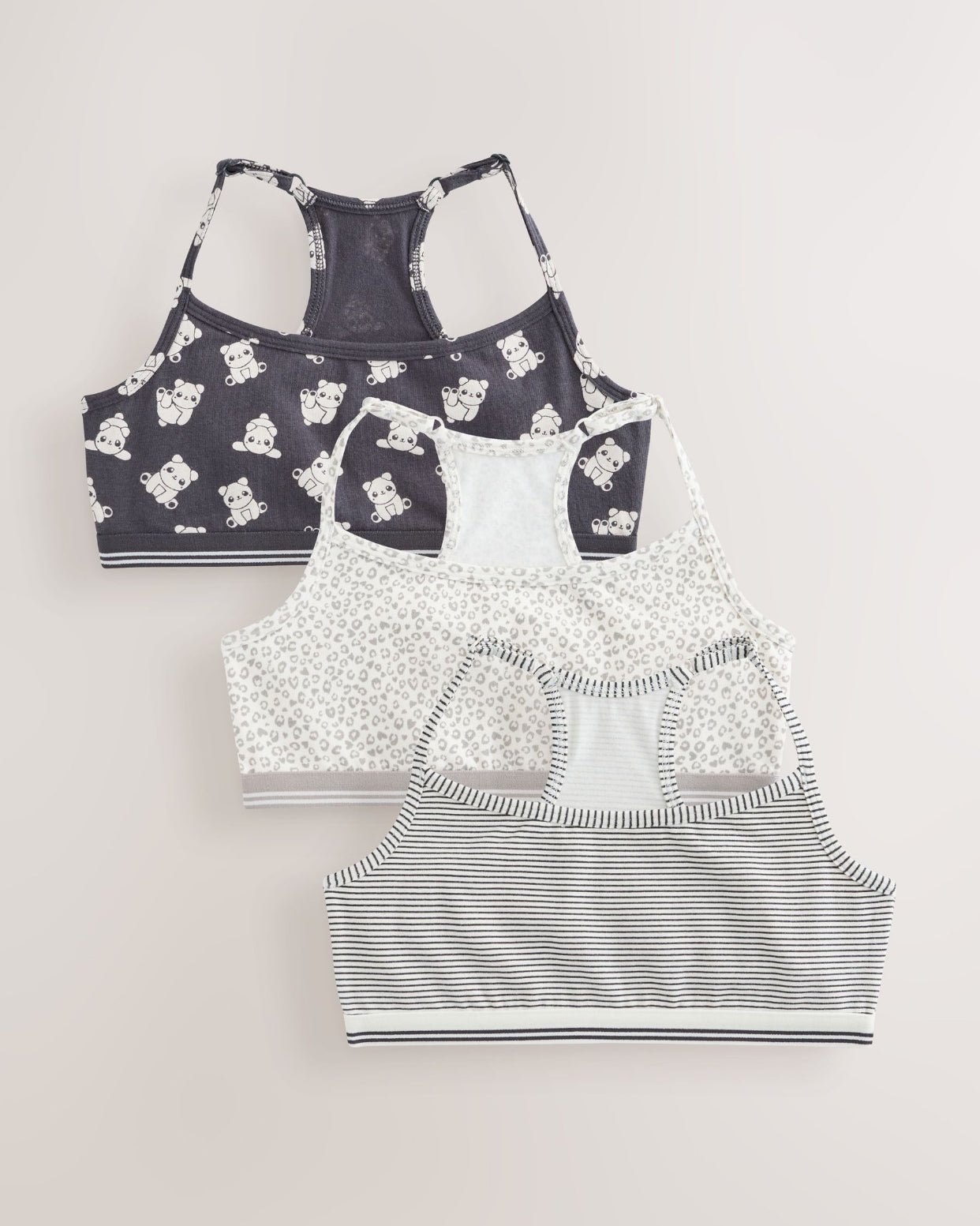 Panda Crop Tops 3 Pack