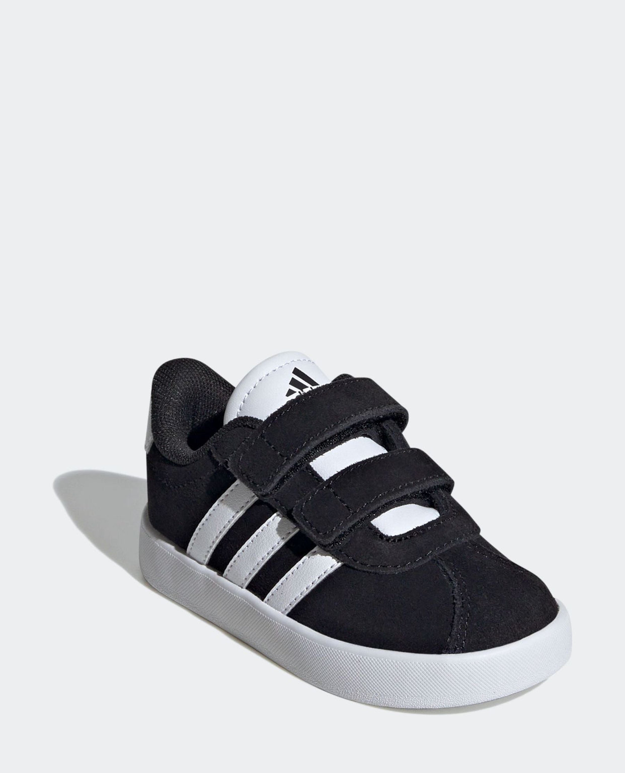 adidas Black VL Court 3.0 Hook and Loop Infant Trainers