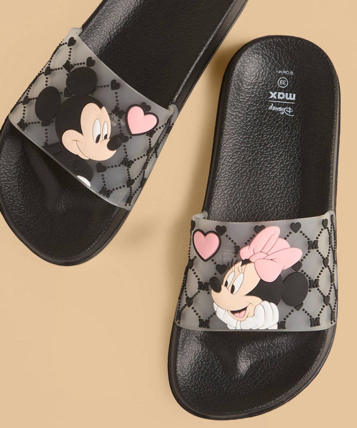 Mickey and Minnie Mouse Embossed Slides