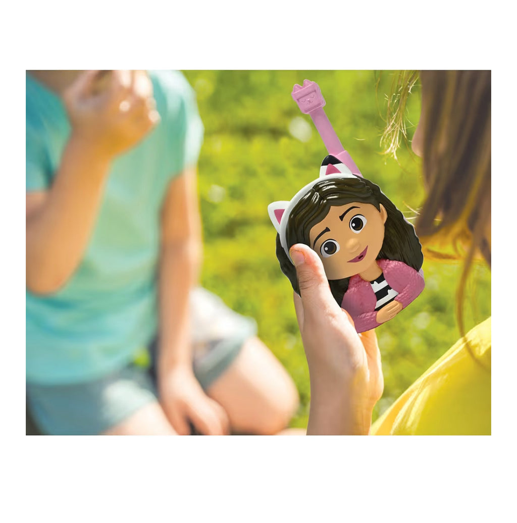 Gabby's Dollhouse, 3D Walkie-Talkies, Range 500m, 2 communication channels, Belt clip, Pink/Green