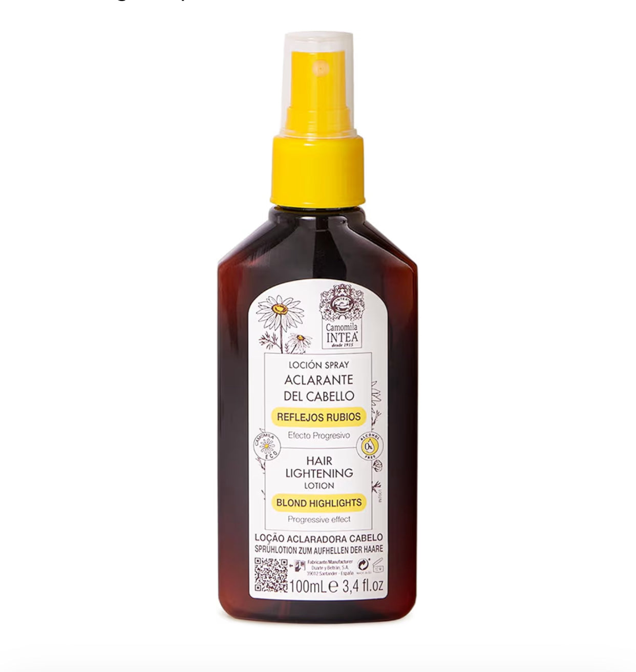 Camomila Intea premium - Blonde hair lightening spray - Alcohol Free - Ecological chamomile extract - 100 ML