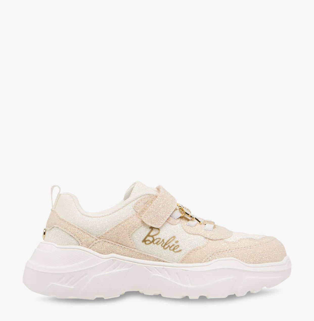 Barbie Panelled Sneakers with Hook and Loop Closure