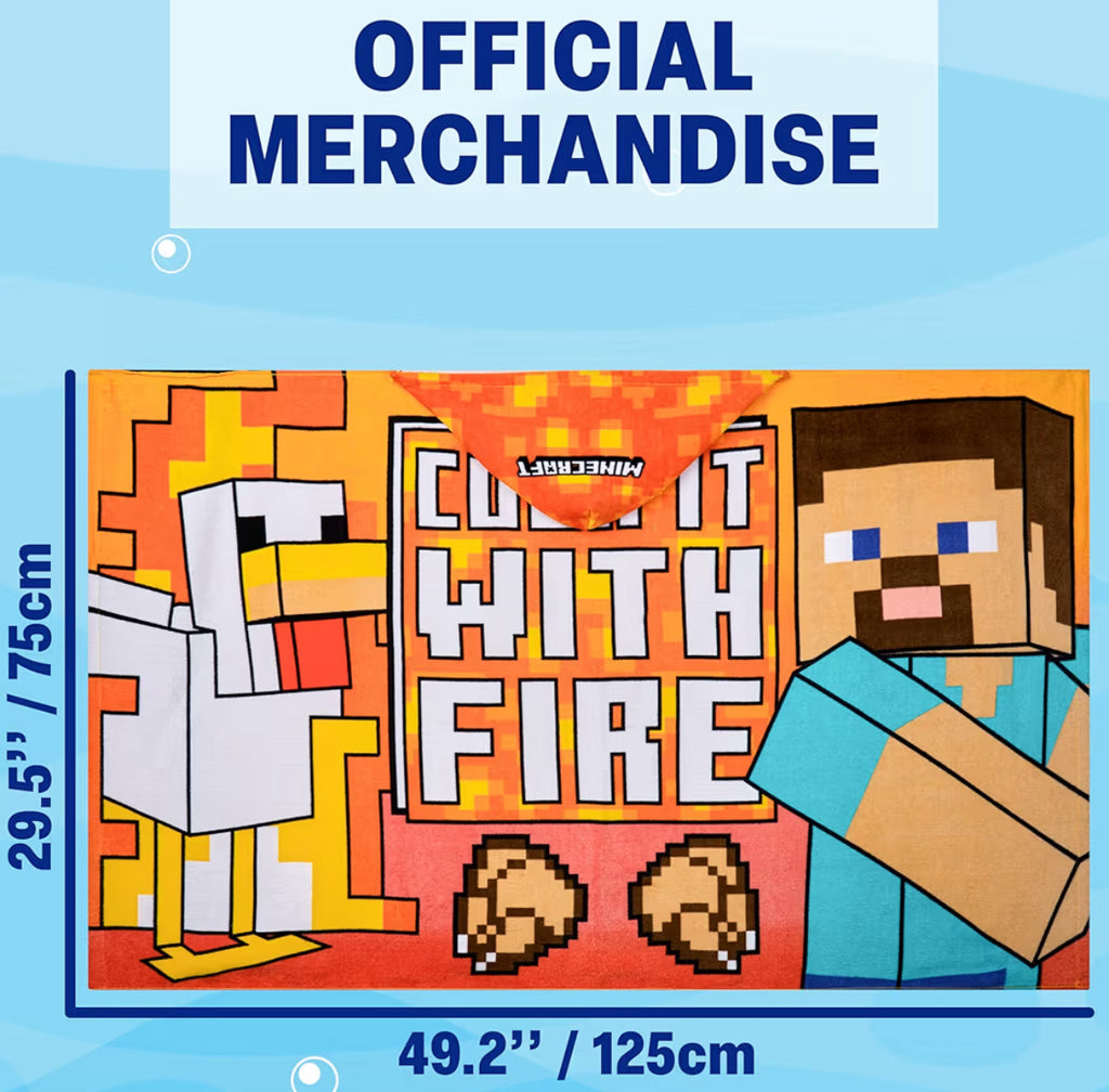 Minecraft Hooded Towels for Boys