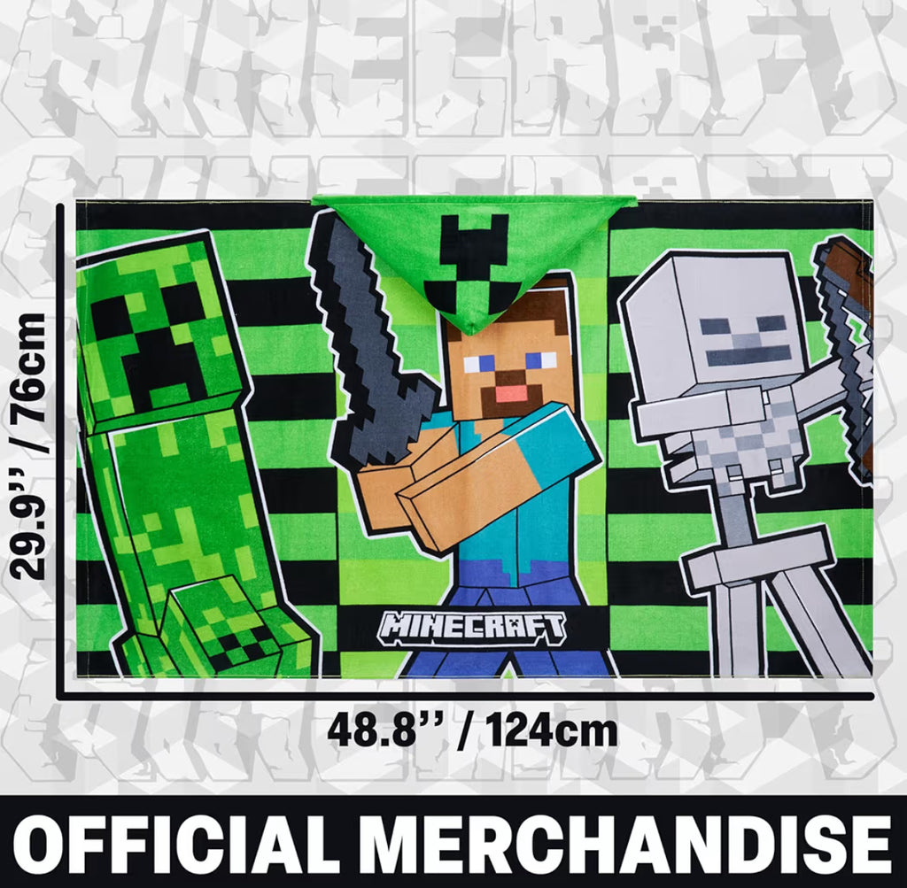 Minecraft Hooded Towels for Boys