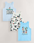 Blue/White Mickey Mouse Vests 3
Pack