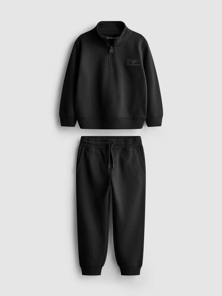 Funnel Neck Sweatshirt and Cuffed Joggers Set