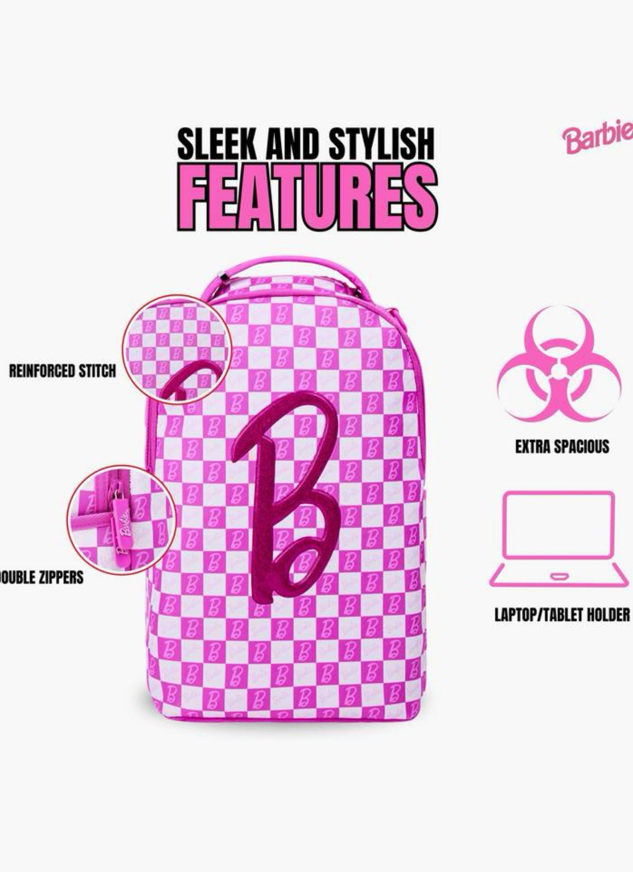Barbie Print Backpack - 17 inch