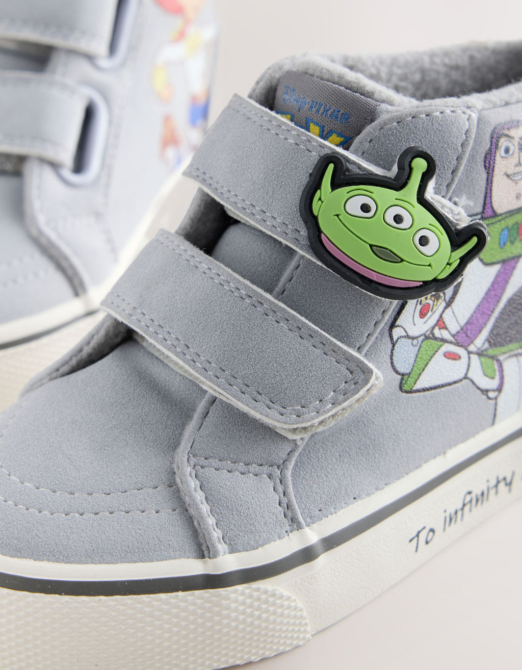 Grey Toy Story Touch Fastening Hi-Top Trainers