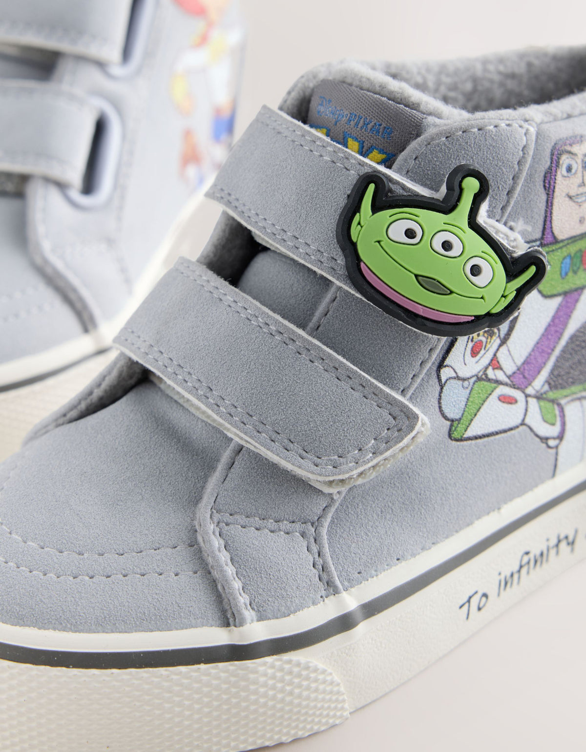 Grey Toy Story Touch Fastening Hi-Top Trainers