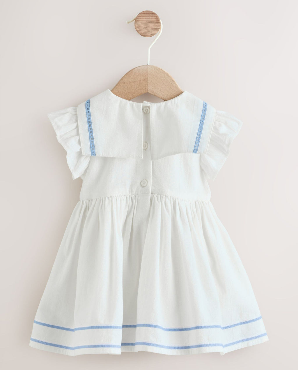 White Woven Baby Dress