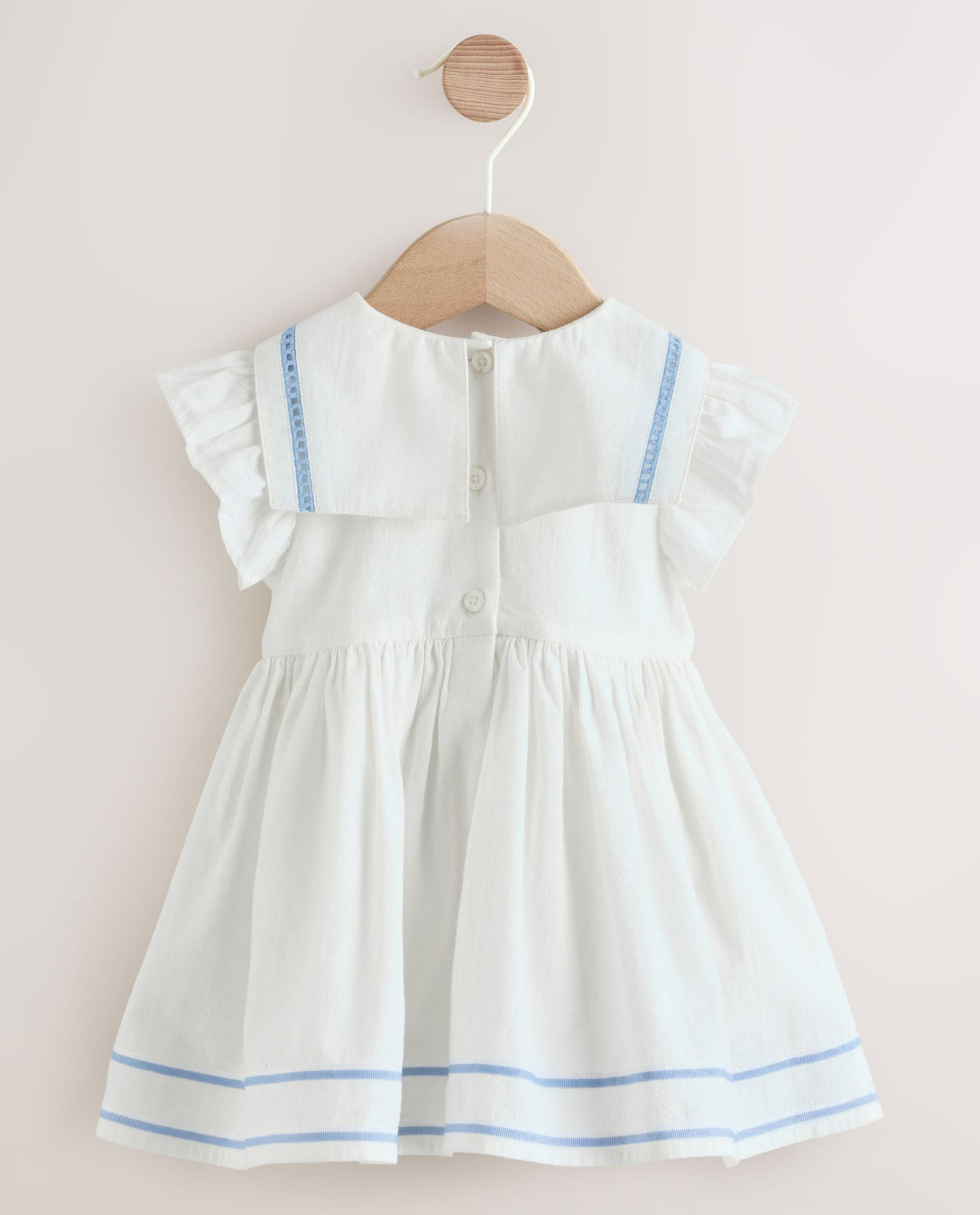White Woven Baby Dress