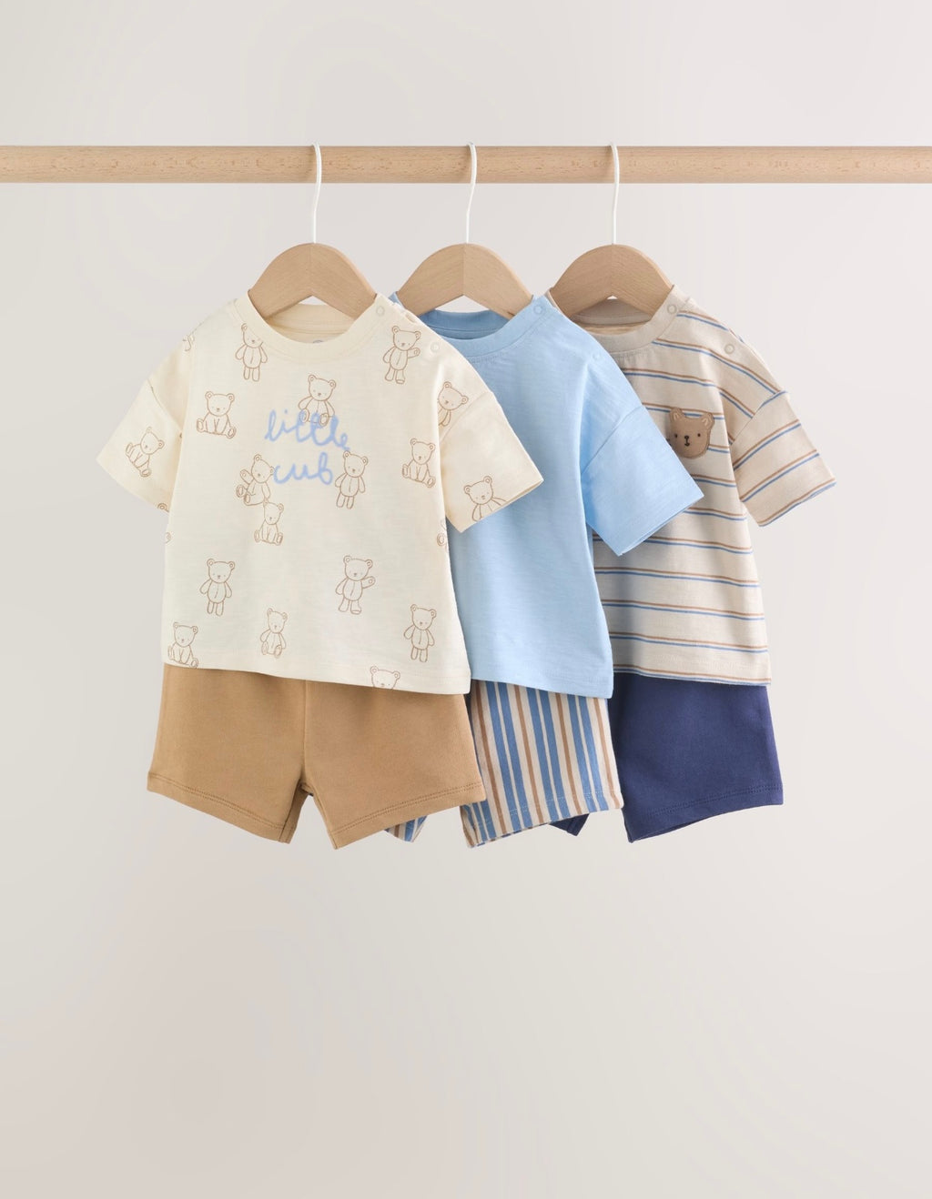 Blue Bears Tops and Shorts Baby Set 6 Piece