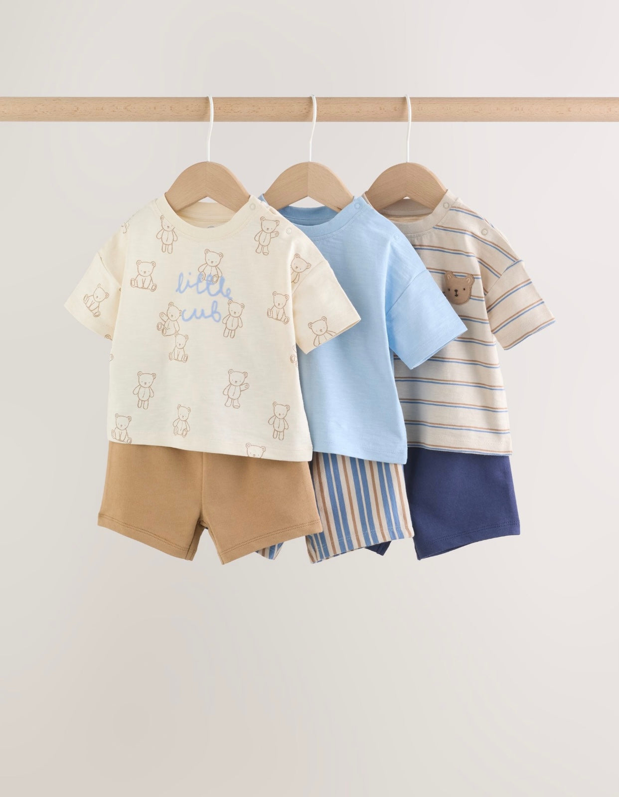 Blue Bears Tops and Shorts Baby Set 6 Piece
