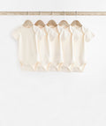 Cream Essential Baby Short Sleeve
Bodysuits 5 Pack