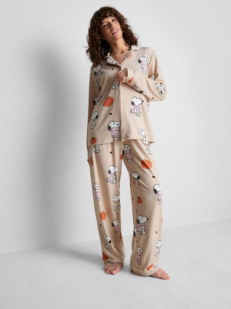 Primark Snoopy Minky Graphic Boyfriend Pyjamas