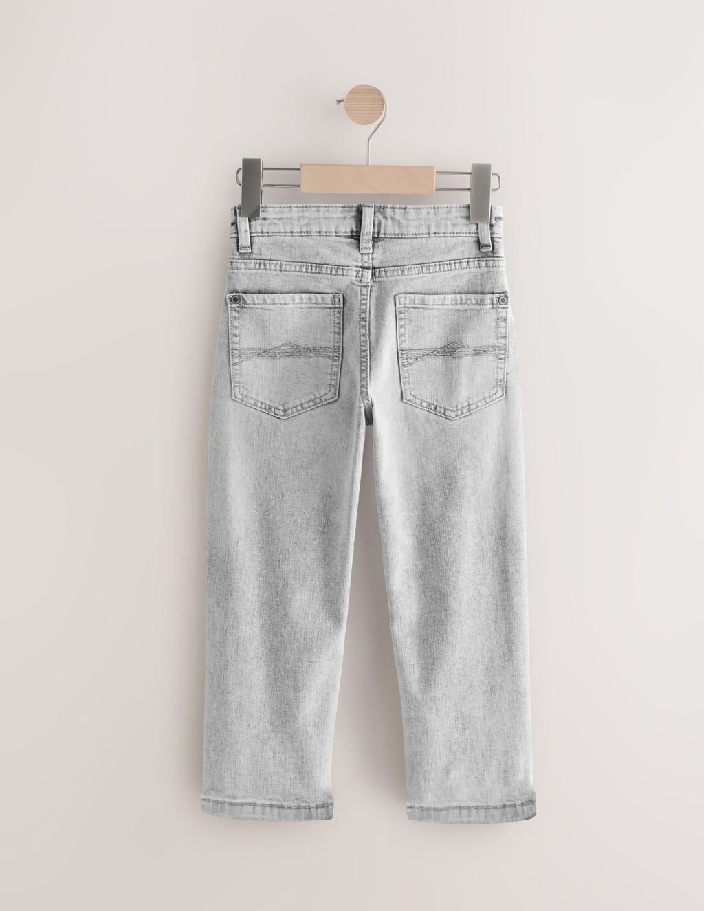 Light Grey Loose Fit Stretch Jeans