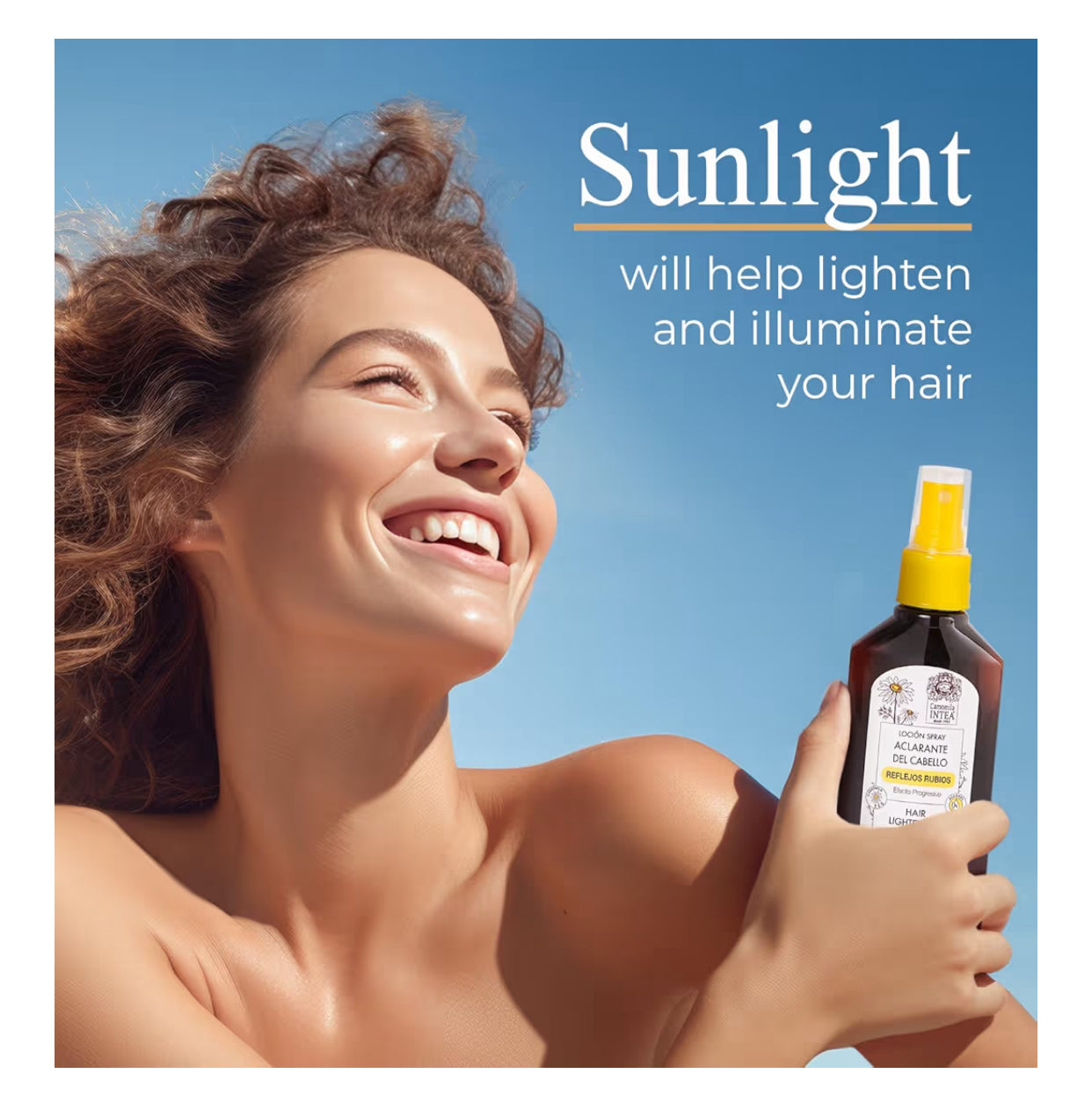 Camomila Intea premium - Blonde hair lightening spray - Alcohol Free - Ecological chamomile extract - 100 ML