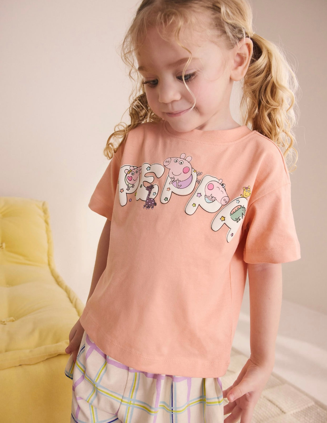 Multi Purple/ Ecru Peppa Pig Short Pyjamas 2 Pack