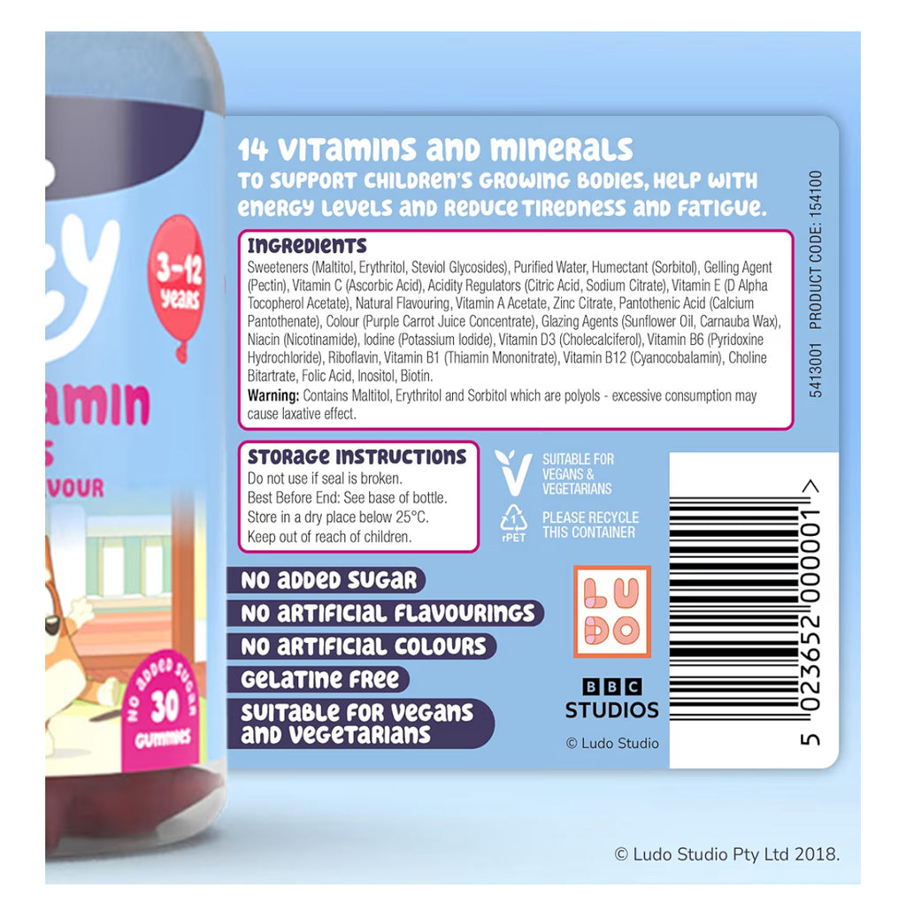 Bluey Kids Multivitamin Gummies