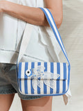 Woman Holiday Handmade Fish Beaded Shoulder Bag