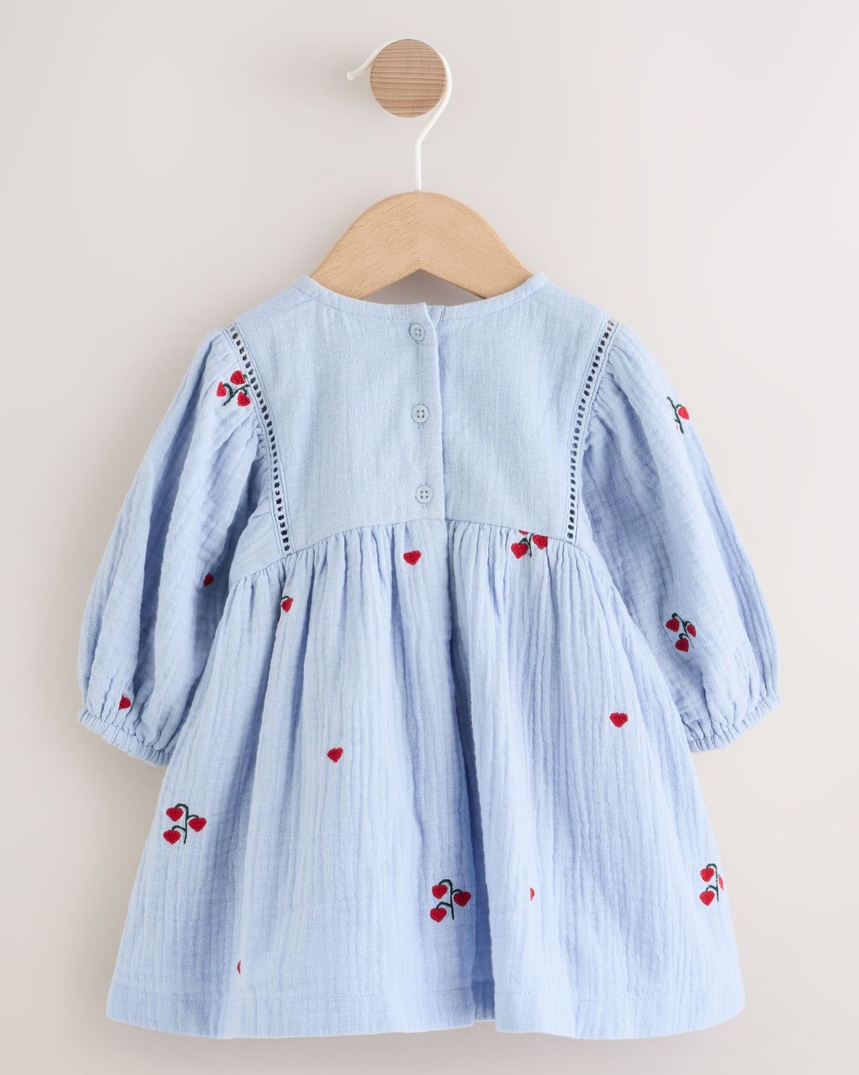 Blue/Red Baby Long Sleeve Embroidered