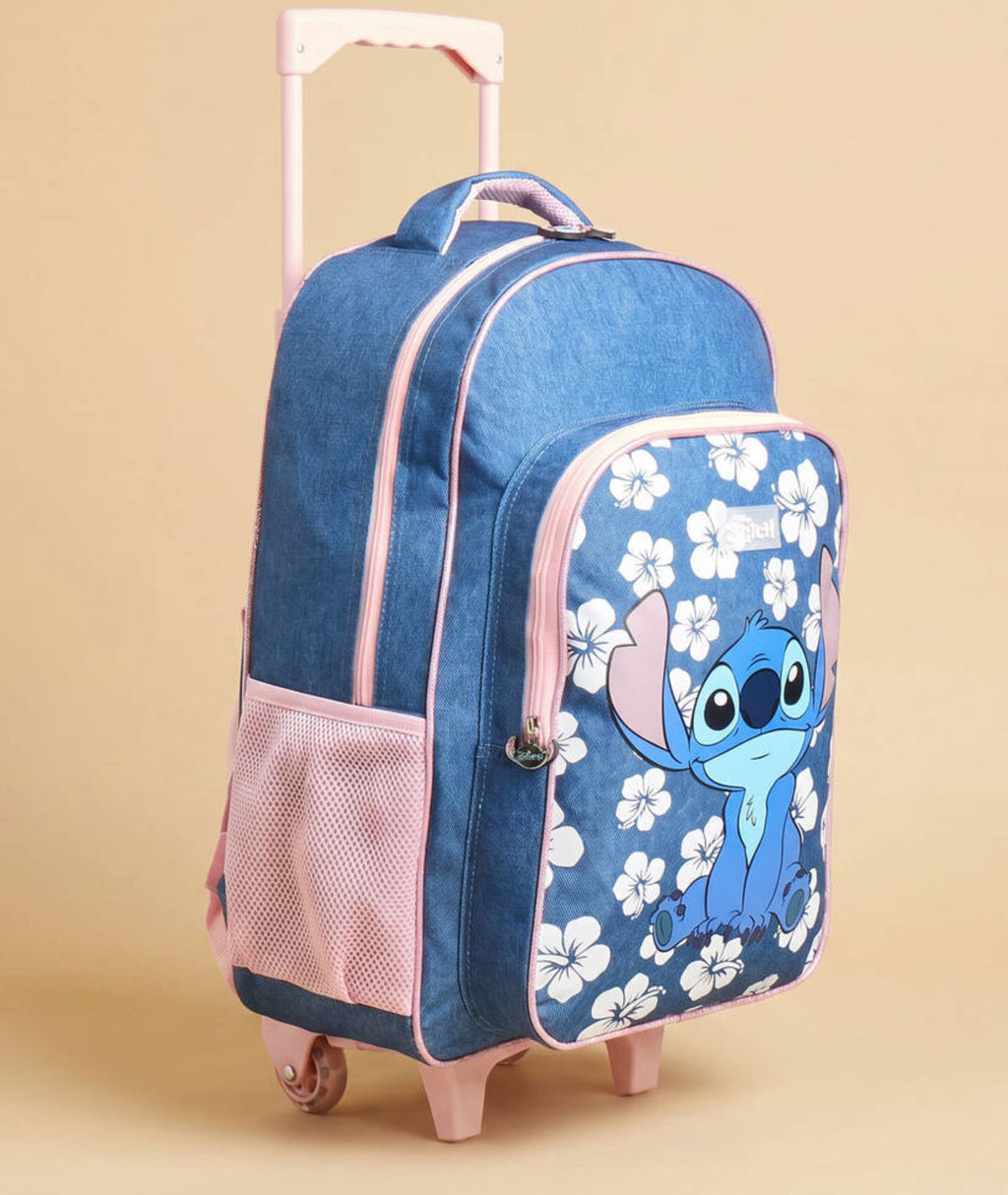 Stitch Print 5-Piece Trolley Backpack Set