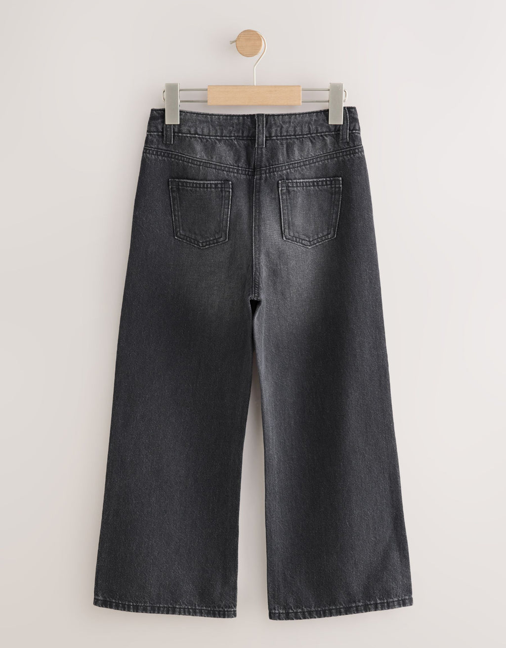 Charcoal Grey Stud Embellished Wide
Leg Jeans