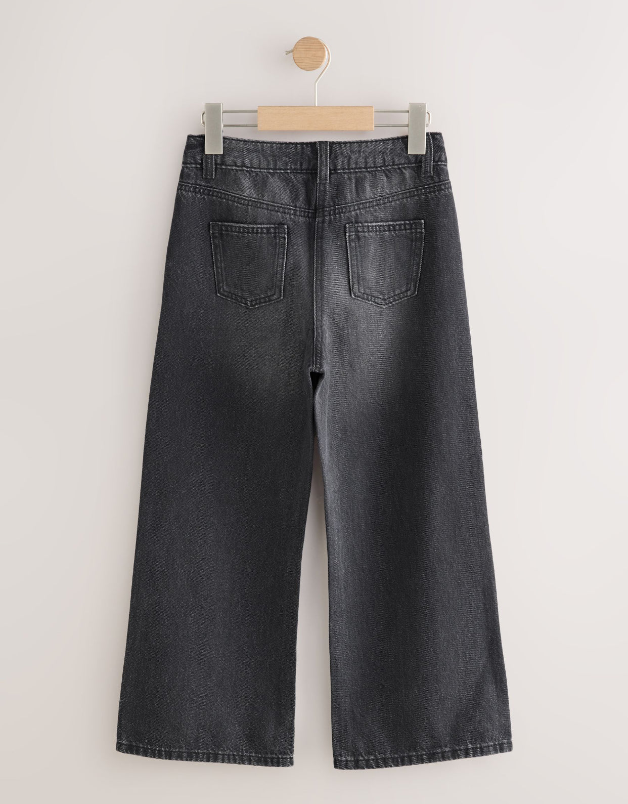 Charcoal Grey Stud Embellished Wide
Leg Jeans