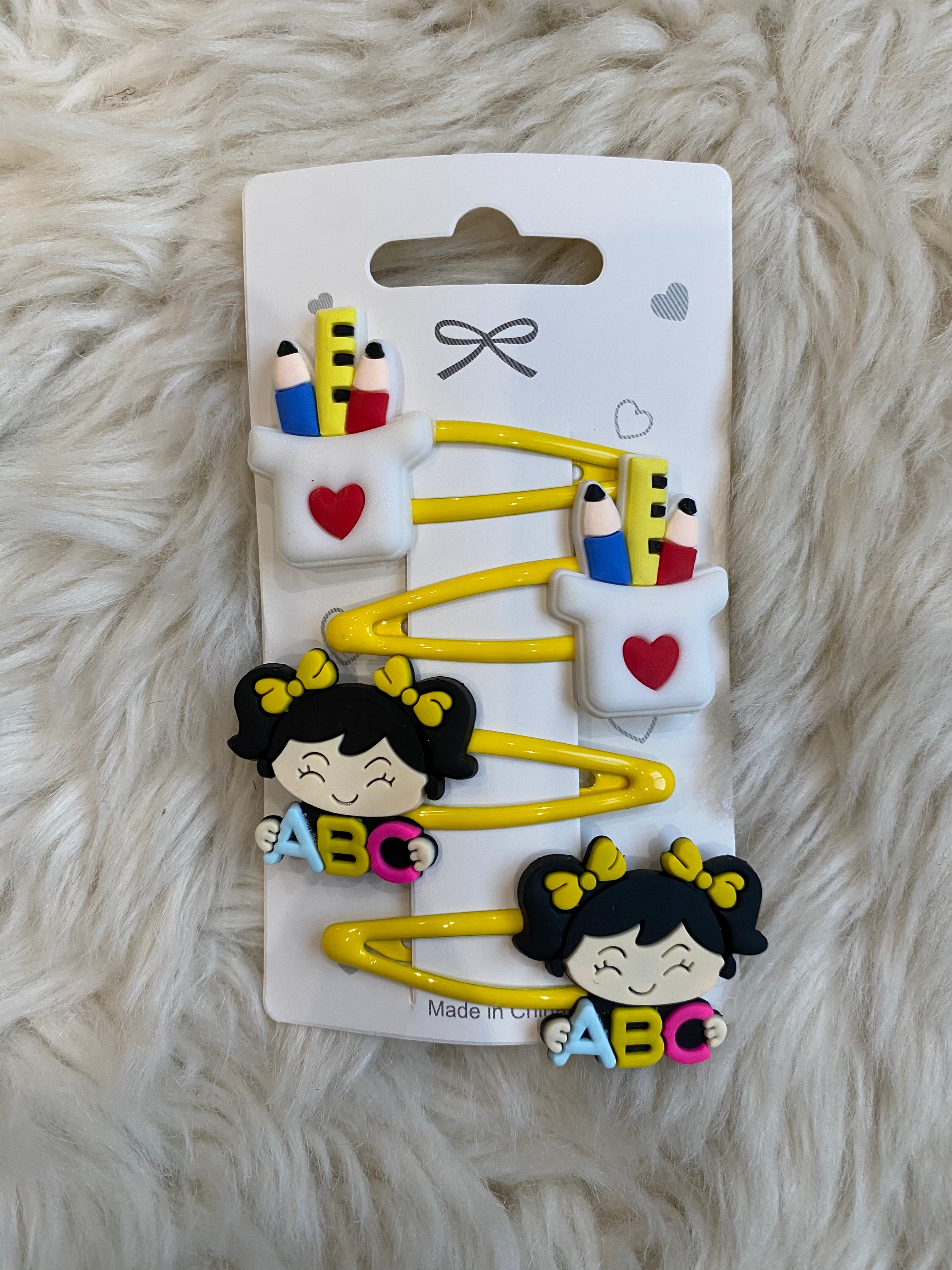 4pcs school hair clip