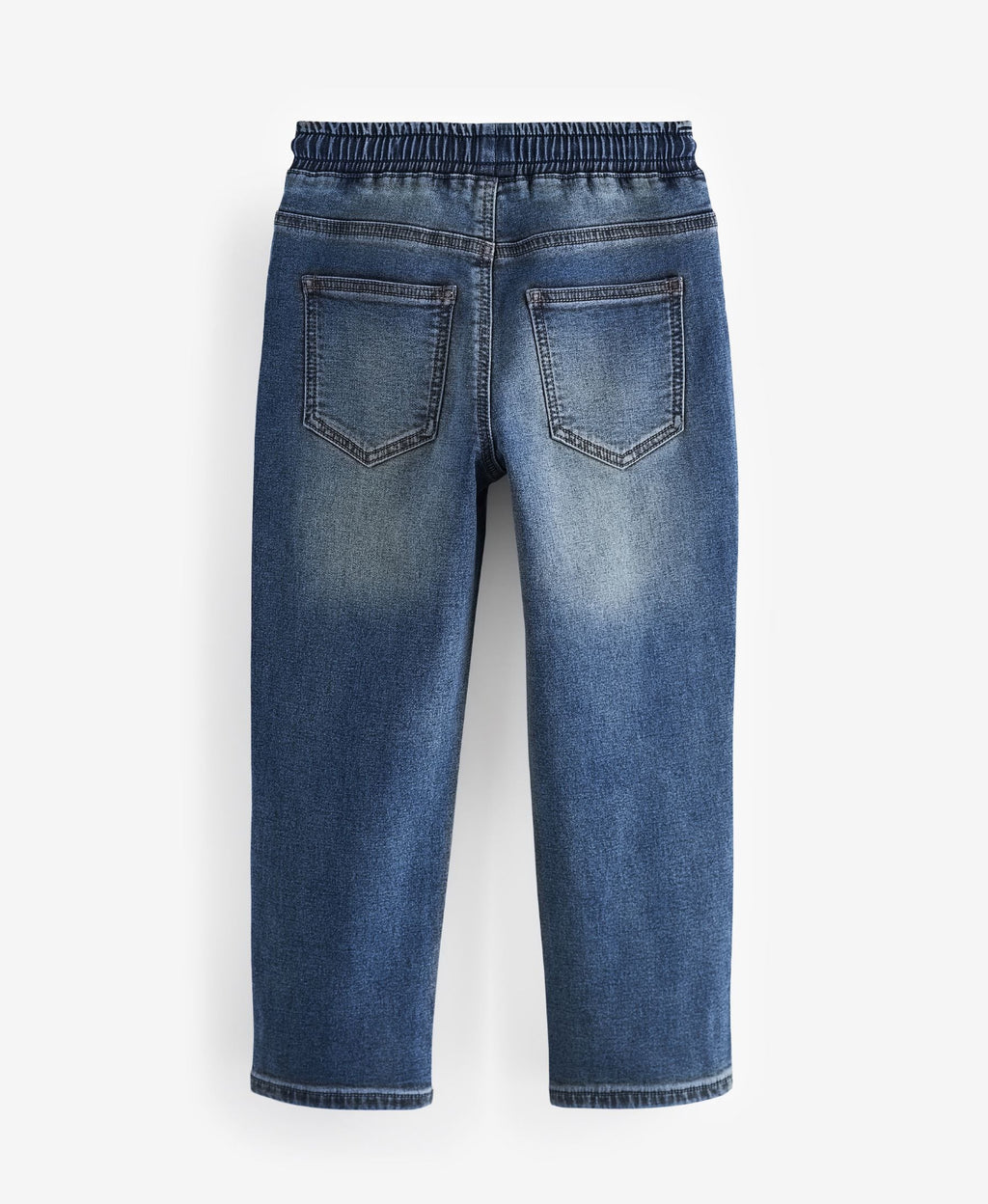 Mid Vintage Blue Loose Fit Stretch Elasticated Waist Jeans