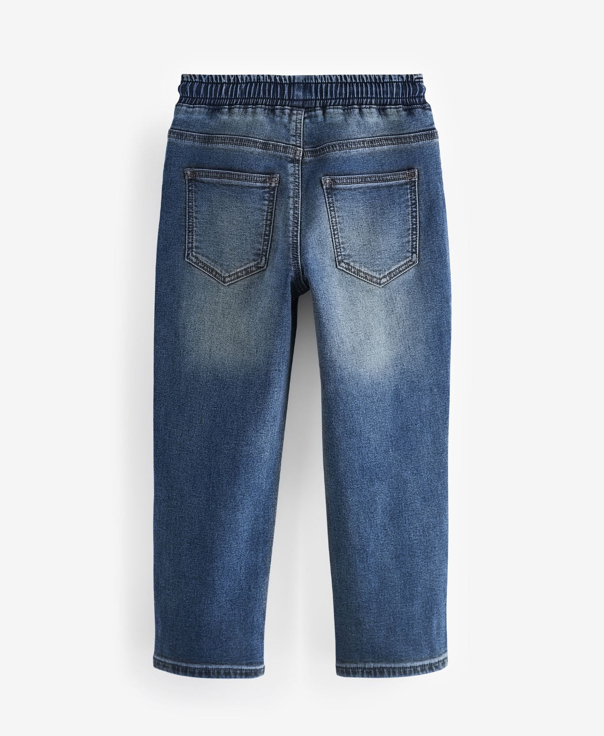 Mid Vintage Blue Loose Fit Stretch Elasticated Waist Jeans