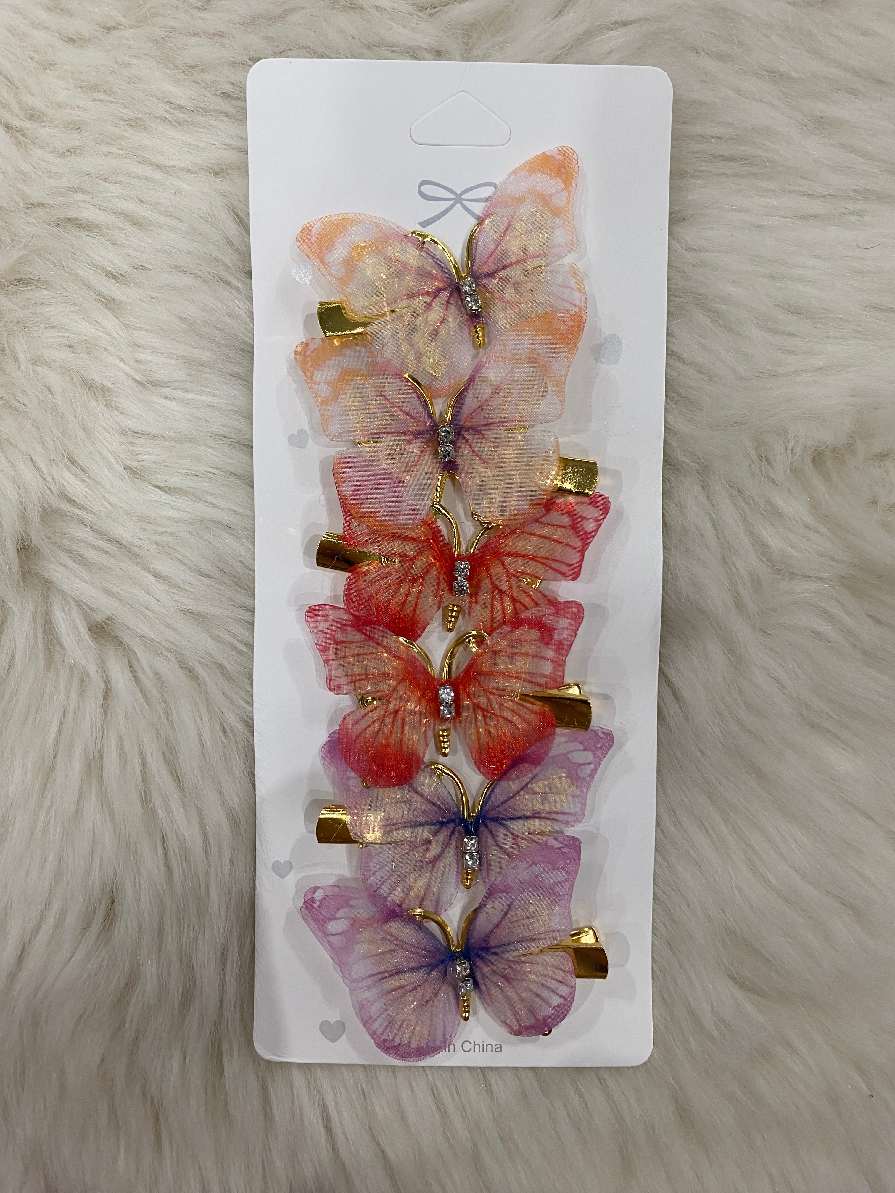 6pcs butterfly hair clips