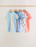 Coastal Crab Print Jersey Baby Rompers