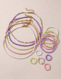 15pcs/Set Colorful Mixed Bead Necklace Bracelet Ring Jewelry Set (immediate)