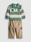 Disney's Mickey Mouse Rugby Shirt and Cargo Trousers Set (immediate)