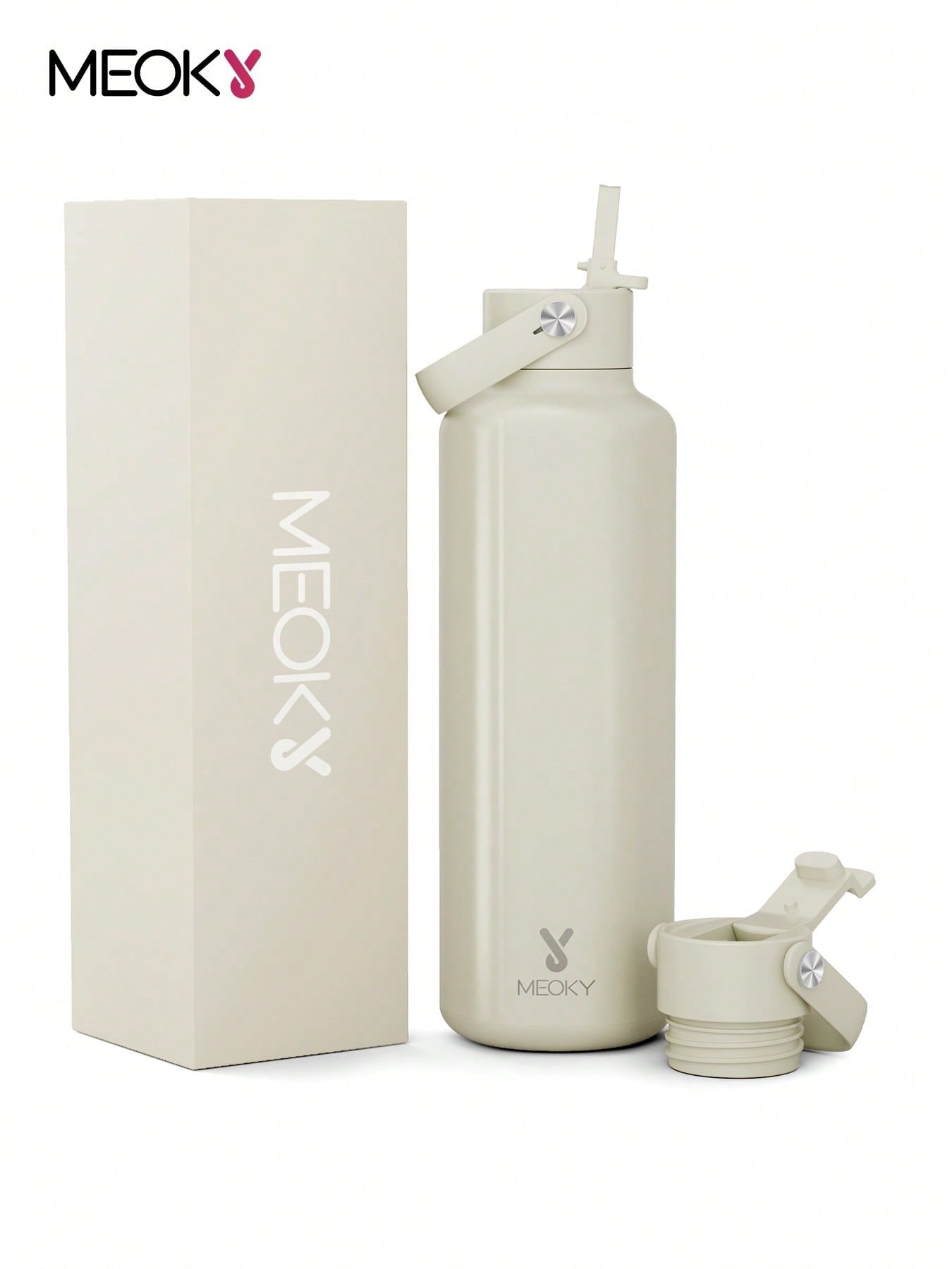 Meoky 700 ml Insulated Tumbler With 2 Spout Lid And Straw