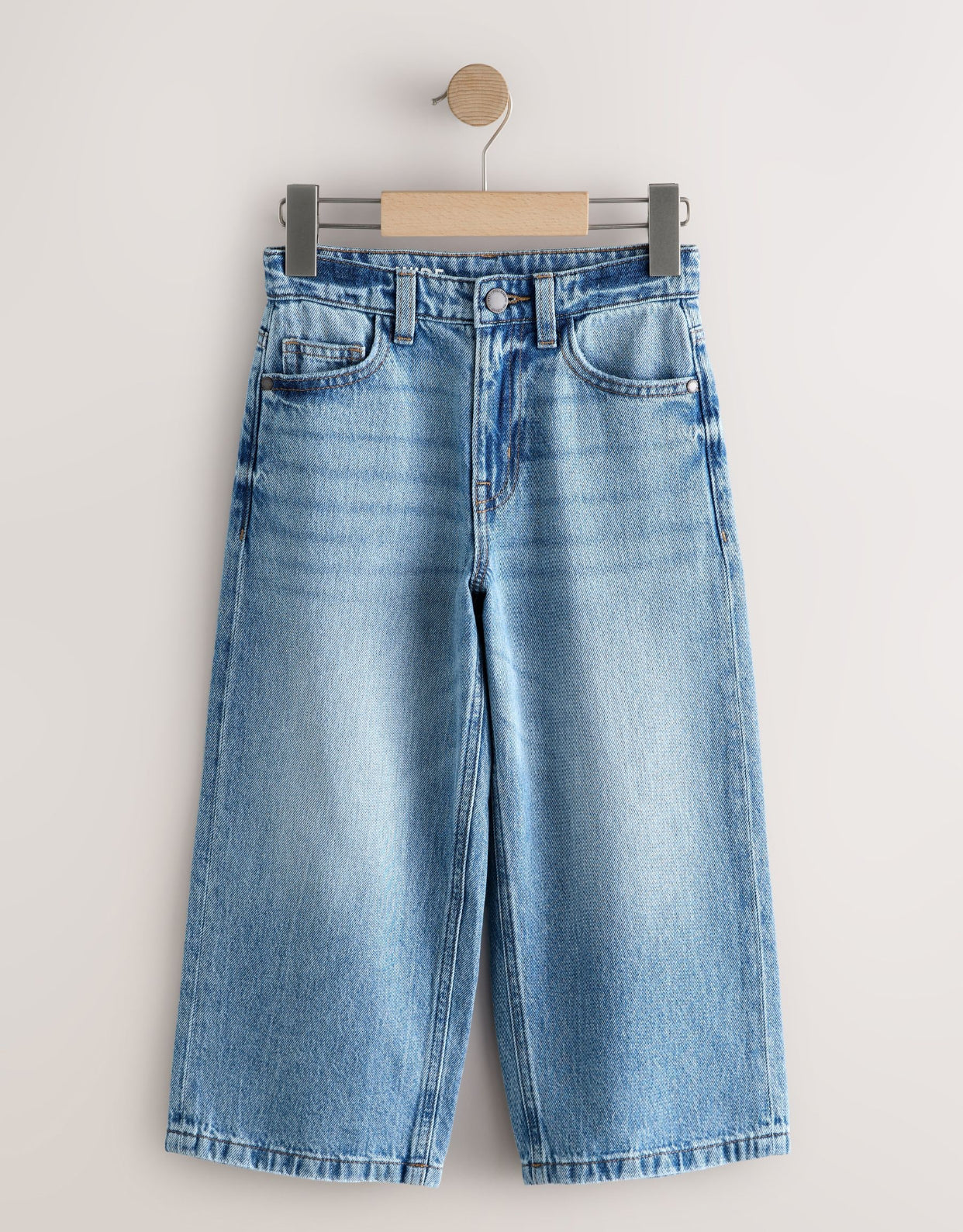 Mid Blue Denim Super-wide Fit Authentic Jeans