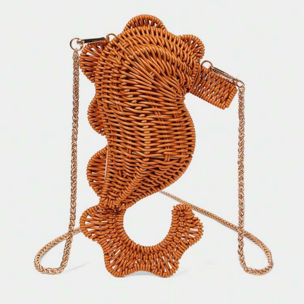 Women Summer Seahorse Shape Summer Beach Bag