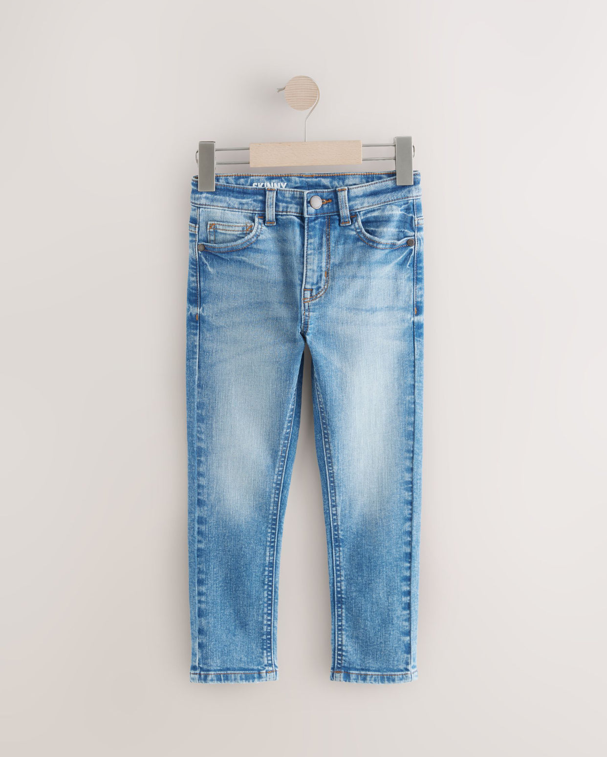 Mid Blue Skinny Fit Stretch Jeans