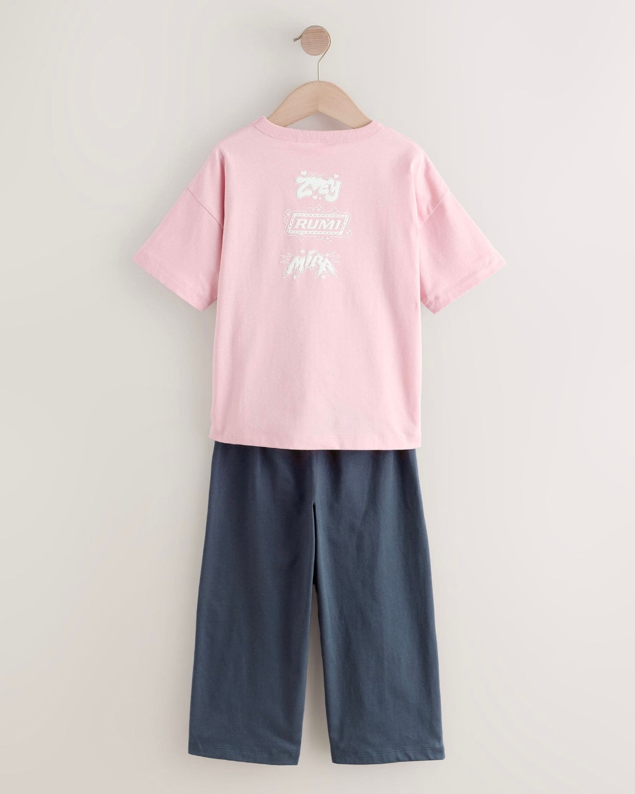 Pink K-Pop Demon Hunters Wide Leg Pyjamas