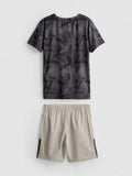 A tee and shorts activewear clothing set