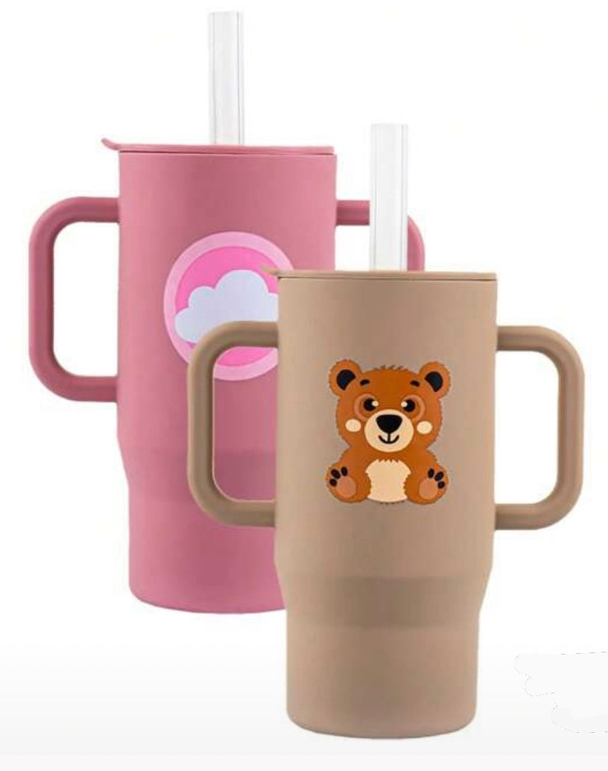 210ml Colorful & Cute Silicone Baby Learning Cup