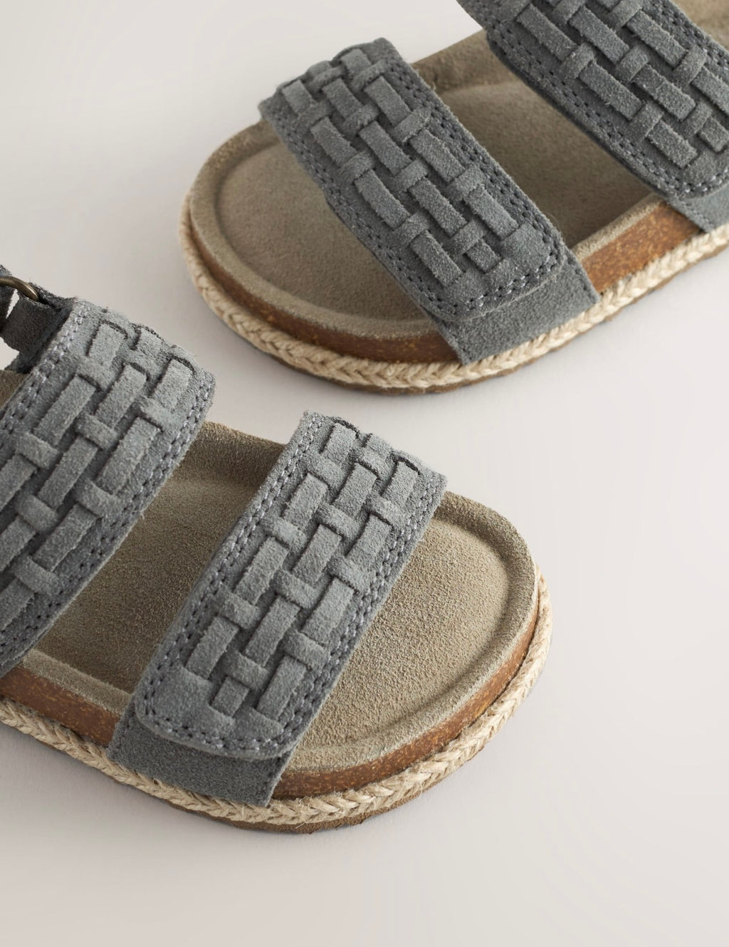 Grey Standard Fit (F) Woven Suede
Touch Fastening Sandals