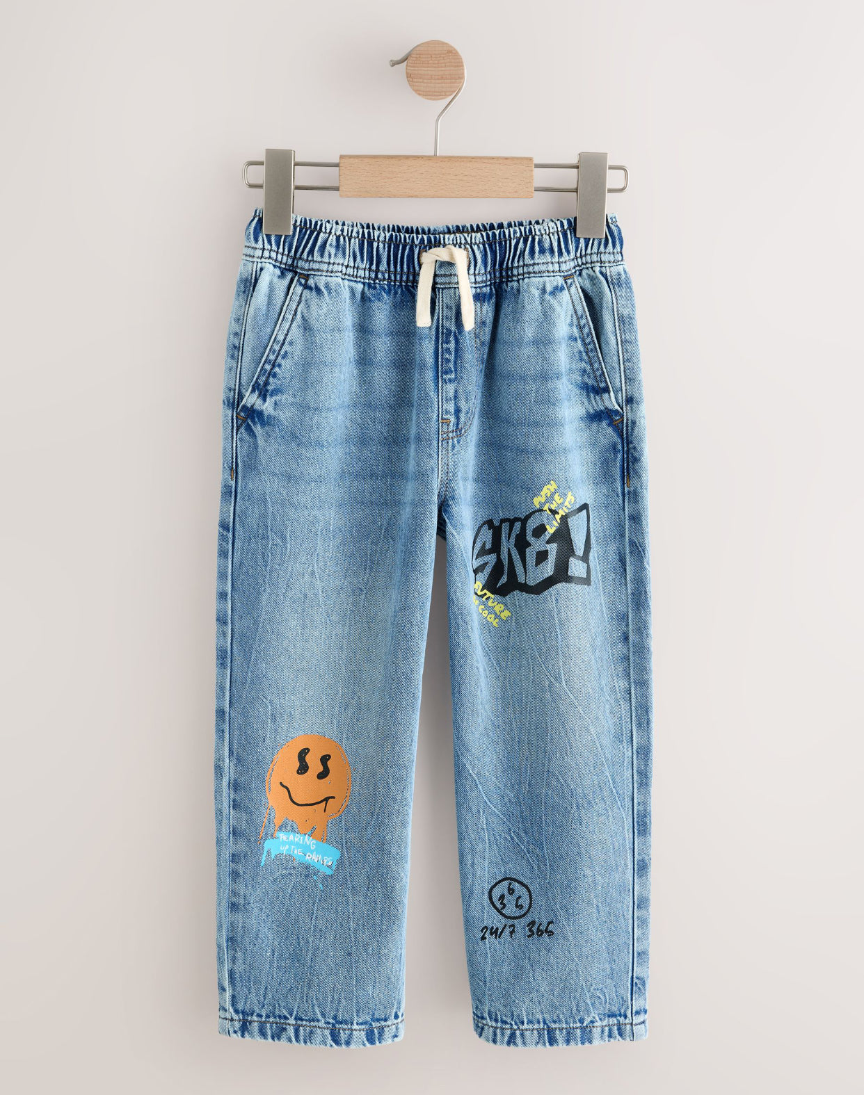 Blue Pull on Jeans