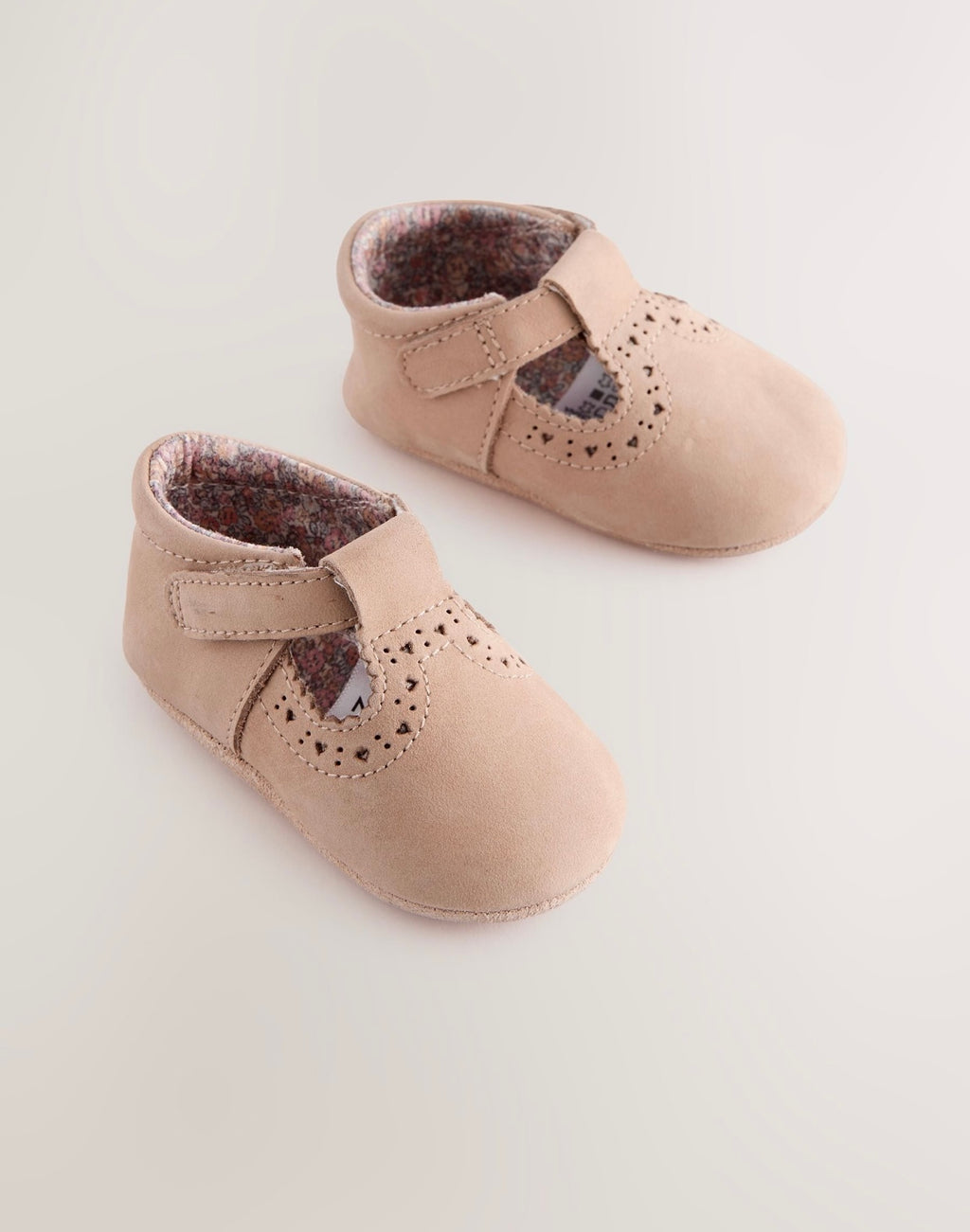 Tan Leather Baby T-Bar Shoes