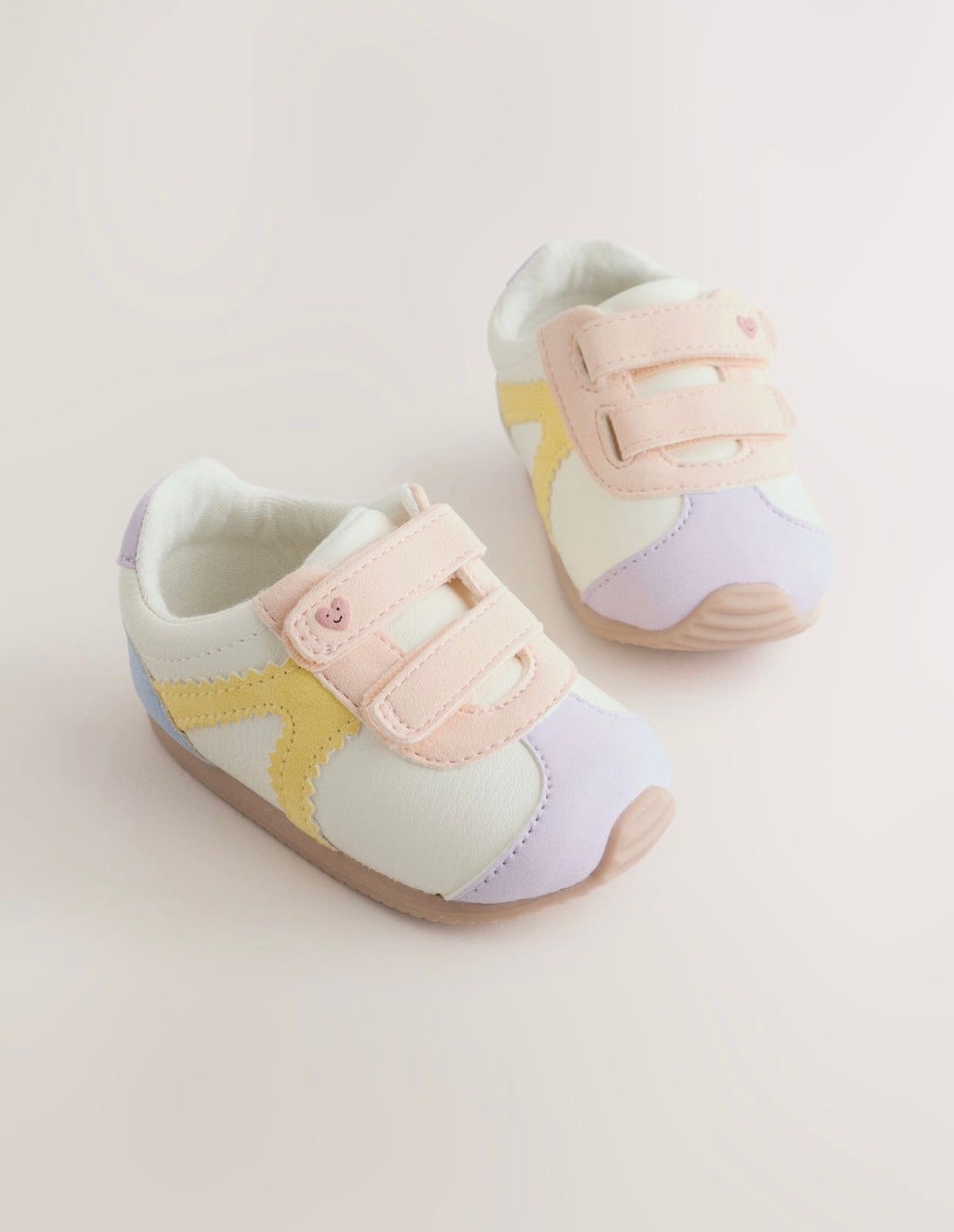 Multi Pastel Baby Touch Fastening Trainers