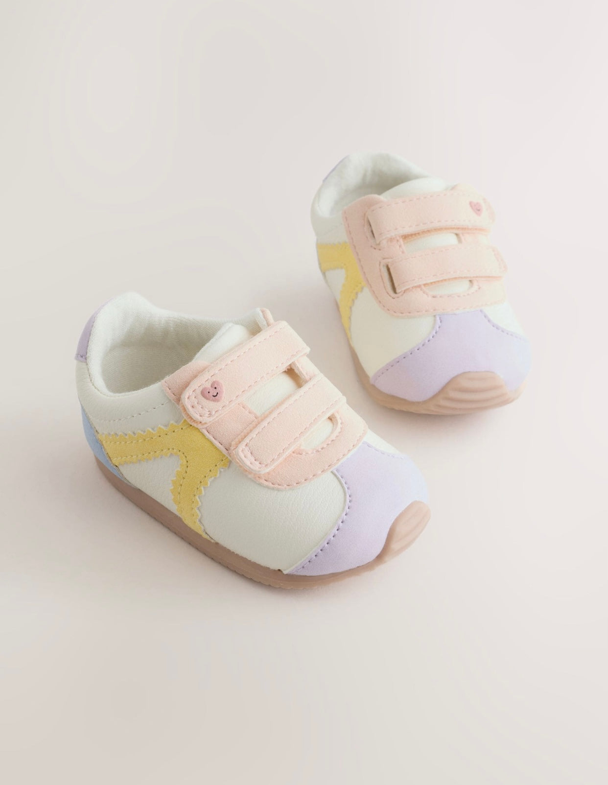 Multi Pastel Baby Touch Fastening Trainers