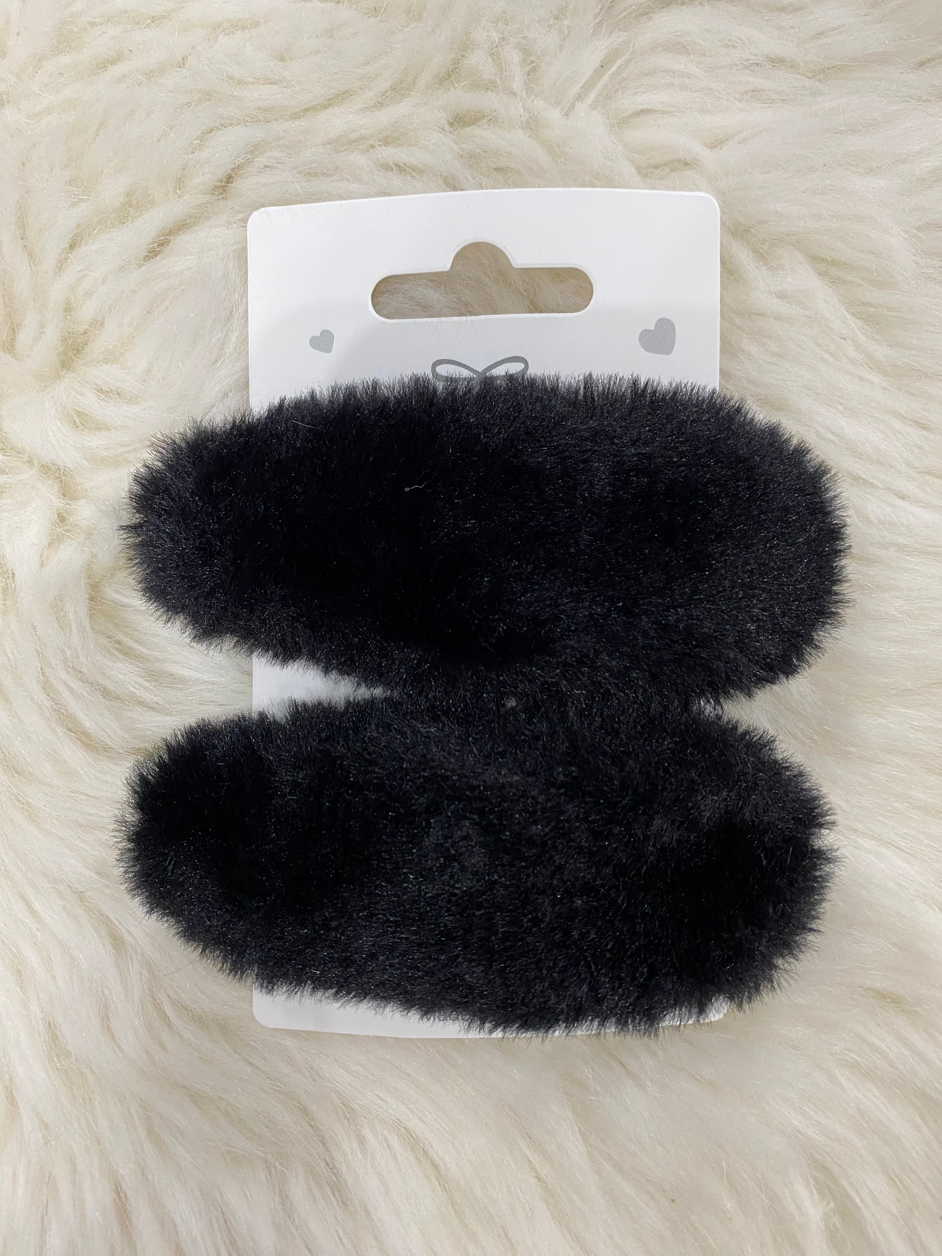 2pcs fluffy hair clips