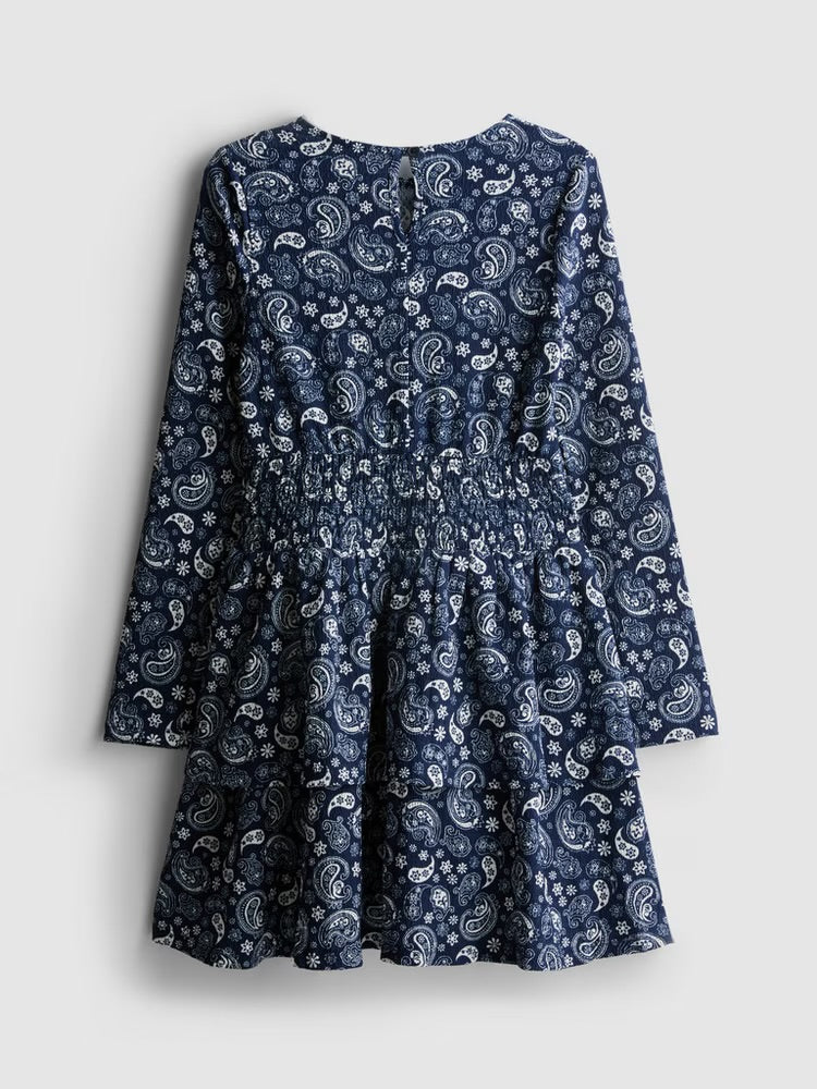 Printed Long Sleeve Dress